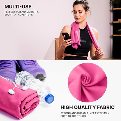 Wet Work Microfiber XL(60”x36”) Bathroom Towels, Thin & Lightweight, Super Absorbent, Quick Dry, Ultra-Soft, Lint Free, Compact, Perfect for Yoga, Pool, Shower Towel, Micro Fiber Towels