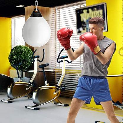 GYMAX Punching Bag, Water Aqua Bag w/Water Injector & Hanging Accessories, Folding Heavy Duty Boxing Bag for Home Gym, Boxing Training Equipment for Adults