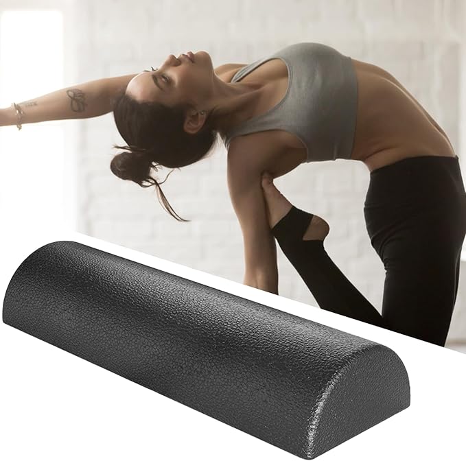 Workout Foam Roller | Half Muscle Stretching Aid High Density | Athletic Body Foam Roll,for Home Gym Studio Pilates Fitness Workout Post-Sports Training Stretching