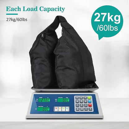 120LB Set of 2 Heavy Duty Sandbag Weights for Photography Light Stands, Weighted Sand Bags for Backdrop Supports, Pop-Up Canopy Tents, Tripods & Outdoor Equipment, Secure Base for Windy Condition