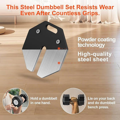 Adjustable Dumbbell Sets, Each 50/80/90/110/120LB Pairs Durable Steel Build, Free Weights Dumbbells Set of 2 with Anti-slip Handle, For Full Body Home Gym Workout Home Strength Training Equipment 50/80/90/110/120LBSX2