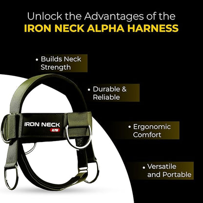Iron Neck , Versatile Neck Exerciser, Strengthener and Trainer with Adjustable Head and Chin Strap, Portable Head Harness for Weight Lifting, Home and Gym Use
