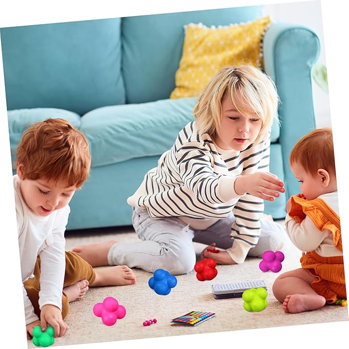 6pcs Hexagonal Reaction Training Balls for Agility and Reflex Improvement Fitness Equipment for Games and Teamwork Activities
