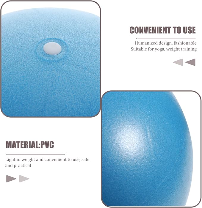 2pcs Small Pilates Exercise Balls 10-inch Non-Burst Yoga Balls for Core Training, Physical Therapy, Balance Workouts at Home Gym, Blue