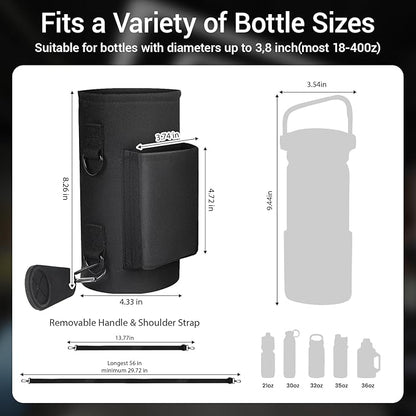 Magnetic Gym Bag with Phone Pocket Water Bottle Holder – 6 Built-in Magnets for Hands-Free Use – Ideal for Workouts, Outdoor, Travel – Securely Attaches to Equipmen