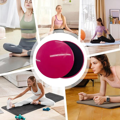 Fitness Sliders: Two-Side Sliding Discs for Home Gym and Core Workouts with Anti-Slip PP EVA Construction | Durable and Yoga Sliders