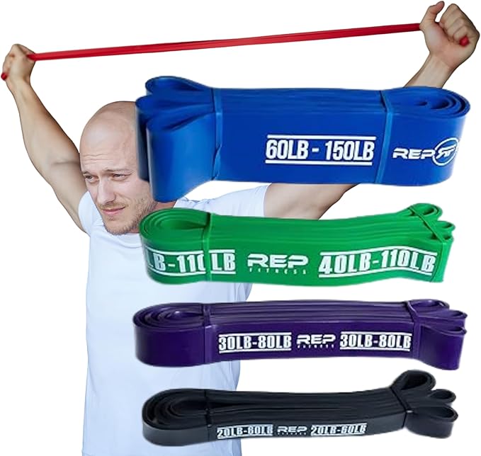 Rep Fitness Pull-Up Bands Resistance Exercise Workout Equipment Set for Home Gym Training – Heavy Duty Stretch Band for Assisted Pullups, Strength Training, Physical Therapy, and Fitness Workouts