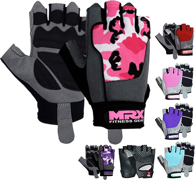 MRX BOXING & FITNESS Weight Lifting/Exercise Grip Gloves for Women, Great for Workouts, Weight Training and More, Pro Series