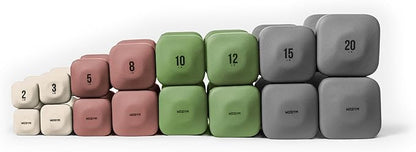 WeGym SafeGrip Square Dumbbells with Anti Slip Handles, Aesthetic Free Weights for Home Workouts, Stable Design Prevents Rolling during Floor Exercises - Set
