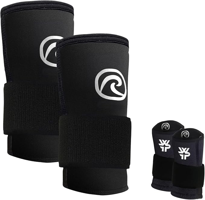 Rehband RX Wrist Support x World Fitness Project, 3-in-1 Neoprene Sleeve + Wrap for Strength Training, Protects During Kettlebell Training, stabilizes Wrist