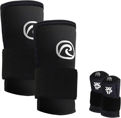 Rehband RX Wrist Support x World Fitness Project, 3-in-1 Neoprene Sleeve + Wrap for Strength Training, Protects During Kettlebell Training, stabilizes Wrist