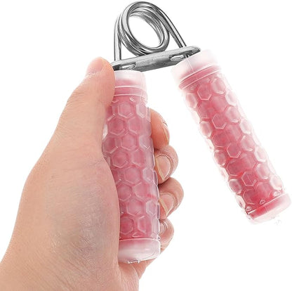Grip Strength Trainer Hand Workout Grip Exerciser with Finger Extension for Forearm Training Red Crystal Massage for Men Fitness