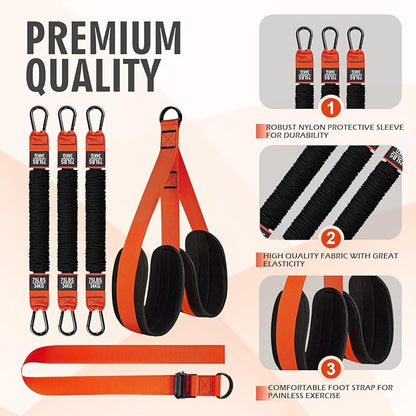 LEEKEY Resistance Bands, Exercise Bands with Handles,Pull Up Assist Bands - Band Set with Door Anchor - Bands for Working Out,Band for Men and Women Fitness Training,Home Workouts