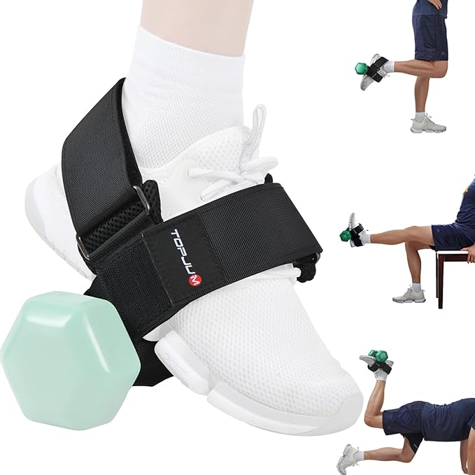 Dumbbell Foot Attachment, Tibialis Trainer, Adjustable Ankle Weights, Ankle Straps for Weight Lifting, Leg Workouts at Home for Hip Flexors, Shin Splint, Hamstring Curls, Leg extensions