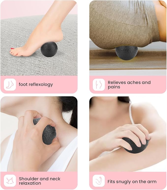 Foam Massage Tool Yoga Massage Ball Relax Muscles Ergonomic Foam Roller for Back Pain Relief, Yoga, Exercise (10CM Single Ball)