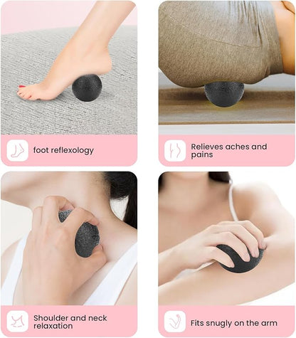 Foam Massage Tool Yoga Massage Ball Relax Muscles Ergonomic Foam Roller for Back Pain Relief, Yoga, Exercise (10CM Single Ball)