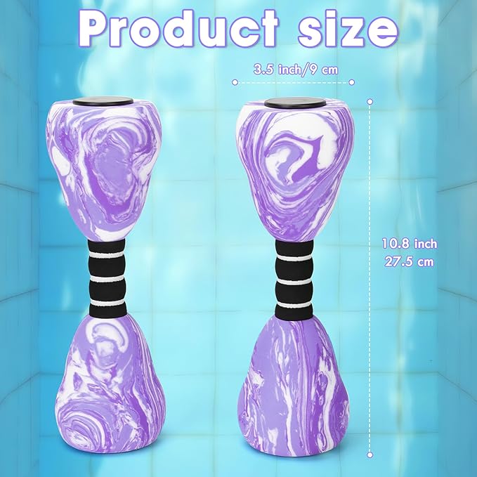 Aquatic Dumbbells, 2PCS Foam Water Weights, Aerobic Exercise Fitness Equipment Dumbbells, Dumbbells Set for Water Aerobics Weight Loss, Pool Fitness, Water Exercise