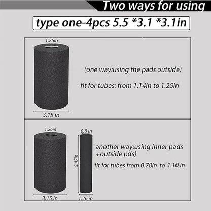 Foot Foam Pads Roller (5.5 * 3.1 * 3.1in), Olympic Weight Bench Foam for Inversion Table,Sit Ups,Leg Curl Press Attachment Extension (Black)