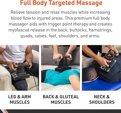 Body Sport Therapeutic Dual Speed Professional Vibrating Massager for Pain & Aching Muscle Relief – High-Powered, Effective, Chiropractic Myofascial Release Tool & Trigger Point Therapy
