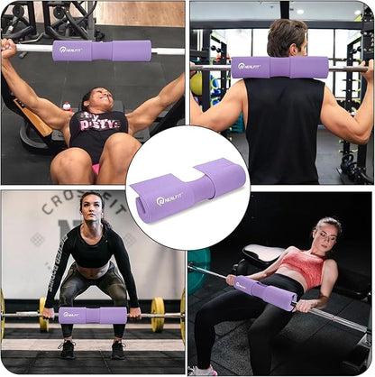 Barbell Squat Pad with Thick Nylon Padding, Hip Thrust Pad for Squats, Lunges, Neck Shoulder Squat Pad for Olympic or Standard Bars
