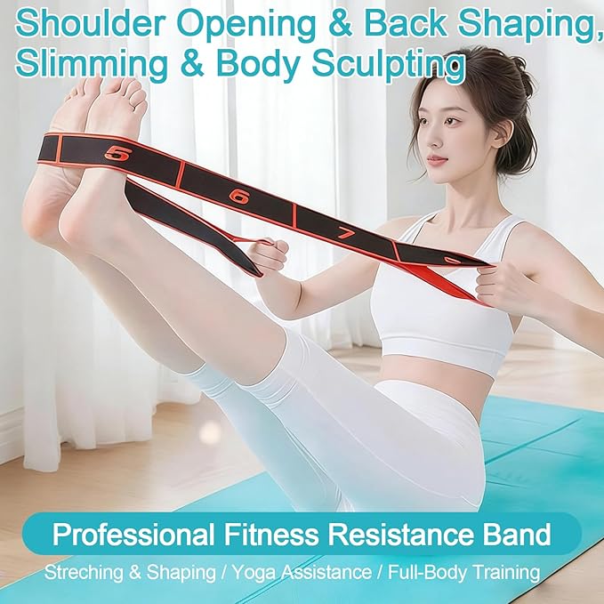 Fitness Resistance Bands, 8/10/12 Loops 3-Piece Set, Fashion Puller Exercise Bands for Yoga, Stretching & Full Body Workouts