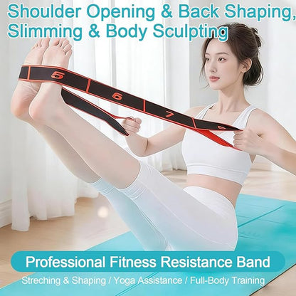 Fitness Resistance Bands, 8/10/12 Loops 3-Piece Set, Fashion Puller Exercise Bands for Yoga, Stretching & Full Body Workouts