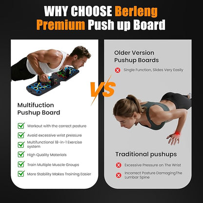 Push Up Board,Portable Dismountable 17 in 1 Push Up Bar at Home Gym,Professional Muscle Training Equipment is Available for Men and Women,The Ideal Gift for Fitness Enthusiasts,Pushup Board Set