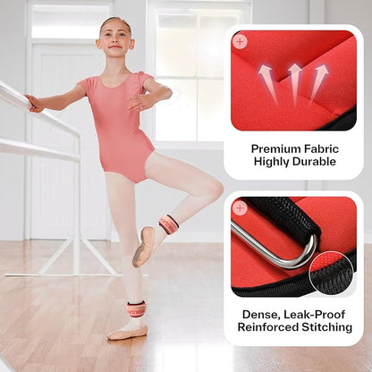 Sportneer Ankle Weights 0.5/1/2/3/5 LBS 1 Pair Wrist Leg Arm Weights for Women Men Kids Child with Adjustable Straps, Strength Weighted for Jogging Running Walking Fitness Gym Workout
