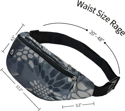 Fanny Pack for Men Women, Waterproof Sports Waist Bag Pack, Belt Bag for Travel Hiking Running