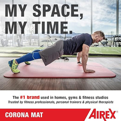 AIREX Corona 200 Premium Exercise Mat for Yoga, Physical Therapy, Rehabilitation, Balance & Stability Exercises, Pilates, Aerobics 78" x 39", Charcoal