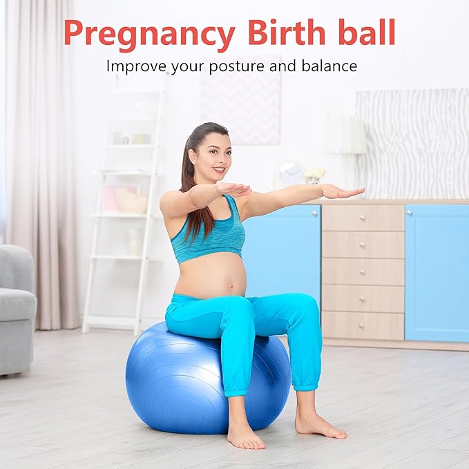 Primasole Exercise Ball-Yoga Ball for alance Stability Fitness Workout Yoga Pilates