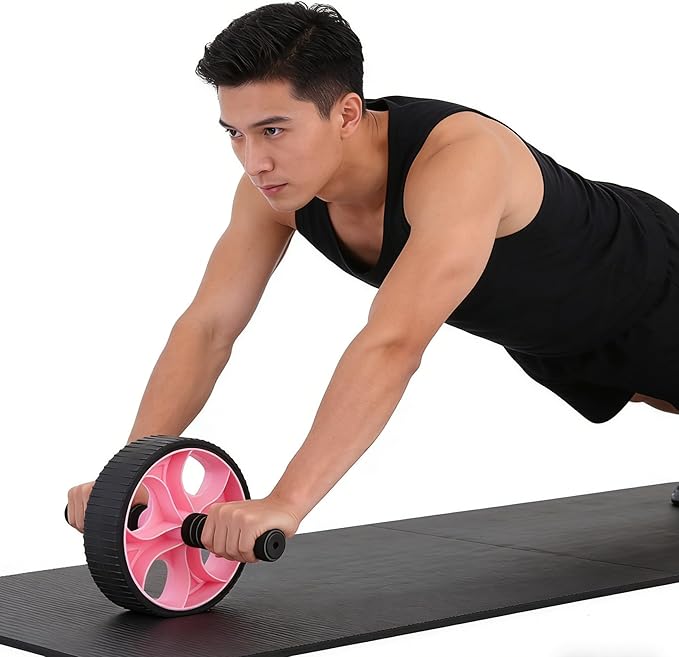 Ab Roller Abdominal Wheel for Men Women Lightweight Core Fitness Equipment Home Workout Tool 9.84X6.81X1.69 Inches Build Abs Burn Calories Strength Training