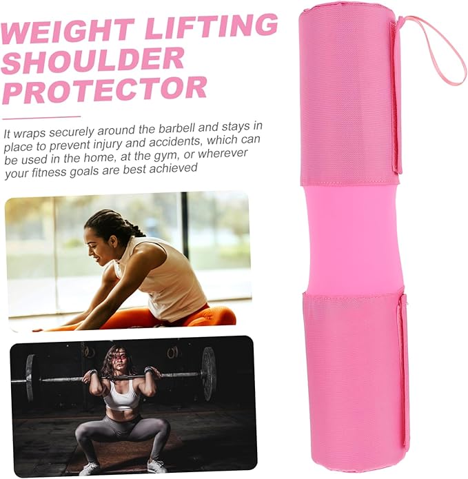 Mikikit Barbell Protective Pad Ergonomic Neck and Shoulder Support Cover for Squats and Hip Thrusts for Comfort and During Weightlifting Workouts Random Style