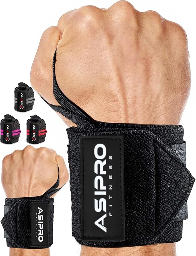 Wrist Wraps for Weightlifting 18" Wrist Straps for Weightlifting Weight Lifting Wrist Wraps for Men & Women, Muñequeras para Gym Wrist Support for Working Out, Gym Wrist Wraps for Powerlifting