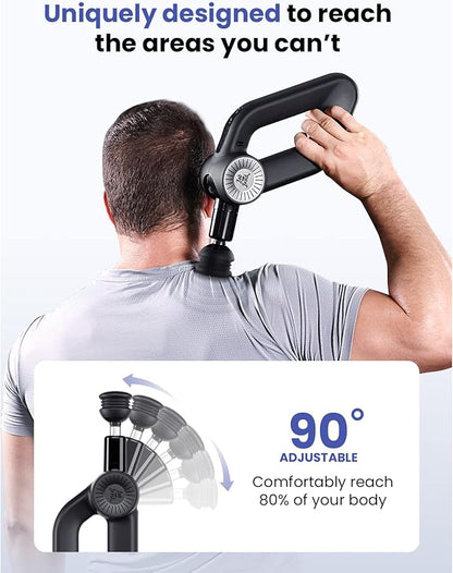 BOB AND BRAD D6 Pro Plus Massage Gun with Heat, Deep Tissue Percussion with 16mm Amplitude, Professional Muscle Massager Gun for Athletes, Quiet Electric Handheld Massager