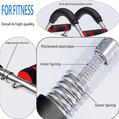 Twister Arm Trainer, Adjustable Resistance Levels Chest Workout Equipment for Men & Women, Portable Detachable Upper Body Fitness Machine for Home & Gym
