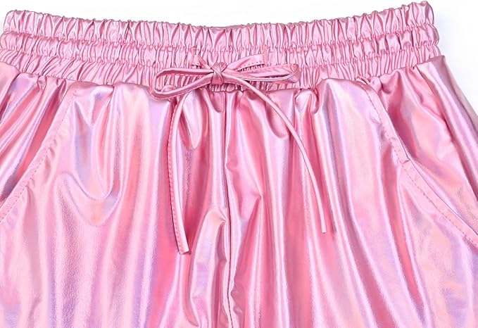 Perfashion Women's Metallic Shorts Summer Sparkly Hot Outfit Shiny Short Pants
