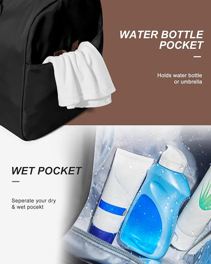 Gym Bag Womens,Travel Duffel Carry on Bag Sport Tote Bag Weekend Overnight Bag