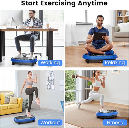 Vibration Plate Exercise Machine, Vibrating Fitness Platform for Lymphatic Drainage, Full Body Shaker Workout Equipment, Bluetooth Power Shaping Vibrate Plate, Board Sport for Home Exercise Gym