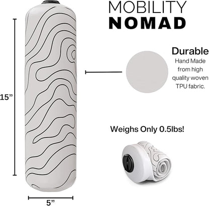 Inflatable Travel Foam Roller - Adjustable Firmness, Ultra-Portable for Physical Therapy and Deep Tissue Muscle Recovery (Topo Gray, 15")