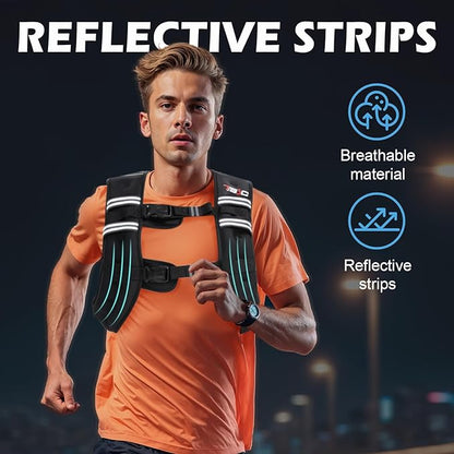 Weighted Vest Woman - 6lb/8lb/12lb/16lb/20lb/25lb/30lb Womens Weight Vest for Walking, Strength Training Weight Vests for Men, Reflective Stripe Fitness Vest for Workout Running Jogging