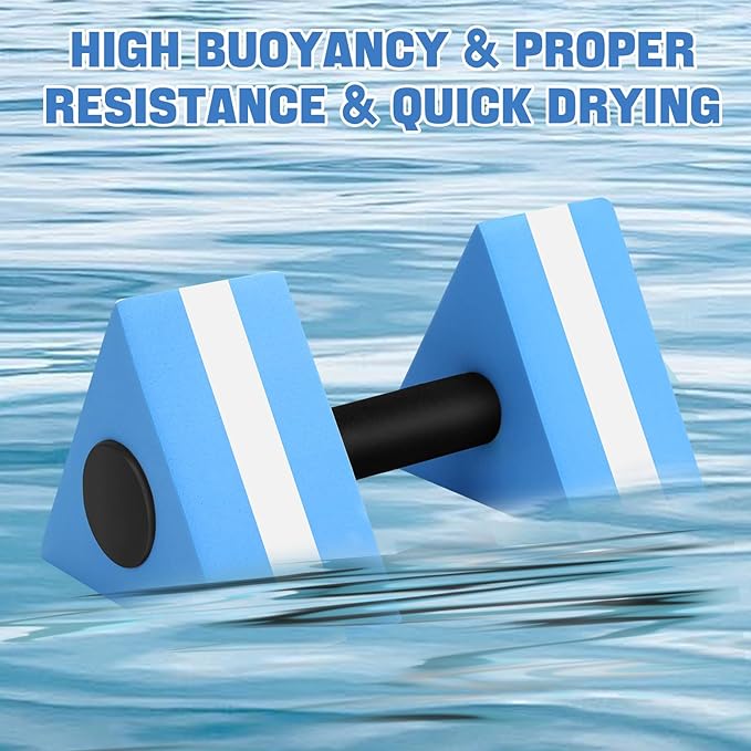 Pool Weights for Water Exercise 2 Pack, Aquatic Dumbbells for Pool Fitness & Water Aerobic Workouts, Dense and Sturdy Water Weights for Pool Exercise and Activities
