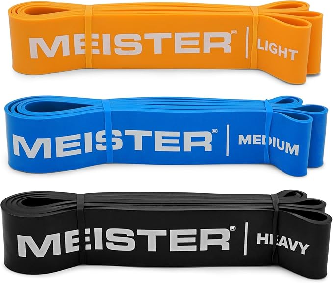 Meister X Band Comfort-Width 41" x 2" Resistance Bands - X-Wide Premium Loop Bands
