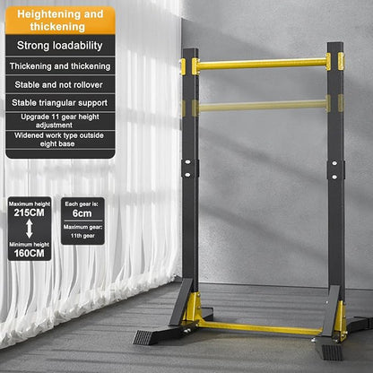 Power Tower Pull Up Dip Station, Workout Equipment Portable Pull Up Bar, Free Standing Pull Up Bar for Home Gym, Pull Up Stand Station 400LBS with 11 Gears Adjustment