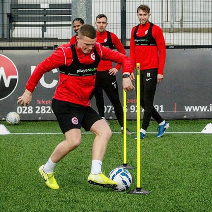 FORZA Slalom Agility Poles | Improve Endurance, Speed & Footwork | Color, Size & Rubber Base Options Available [8 Pack]