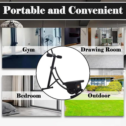 Abdominal Exercise Machine AB Core Strength Training Equipment ABS Coaster Core Work Roller Muscle Trainer Fitness AB Machine Foldable Core Trainer with Carbon Steel for Home Gym