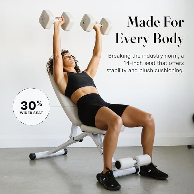 WeGym Fitness Bench, Adjustable, Collapsible, Comfortable, and Luxurious Home Gym Bench for Strength Training
