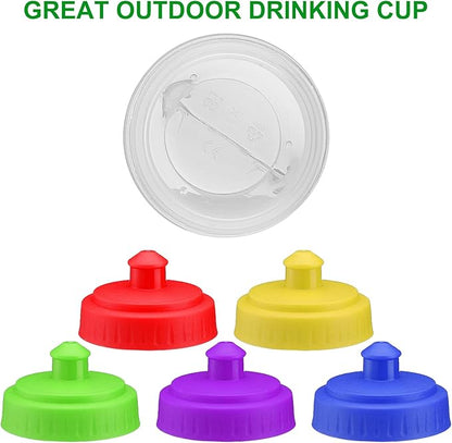 100 Pack Water Bottles Bulk 20 oz Reusable Plastic Water Bottles with Pull Top Cap Dishwasher Safe Sports Drinking Bottle for Fitness, Hiking, Cycling, or Gym Workout