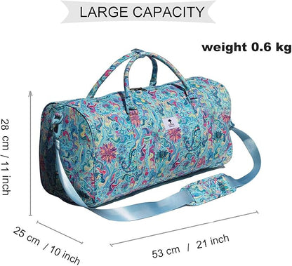 Original Floral Water Resistant Duffel Bag Gym bag Weekender Travel Bag for Gym Beach Travel Daily Bags