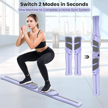 Pilates Board for Home Workout, 7-in-1 Portable Pilates Reformer Machine with LED Timer, Ab Workout Board Core Trainer, Home Gym Equipment for Men and Women 150KG Capacity